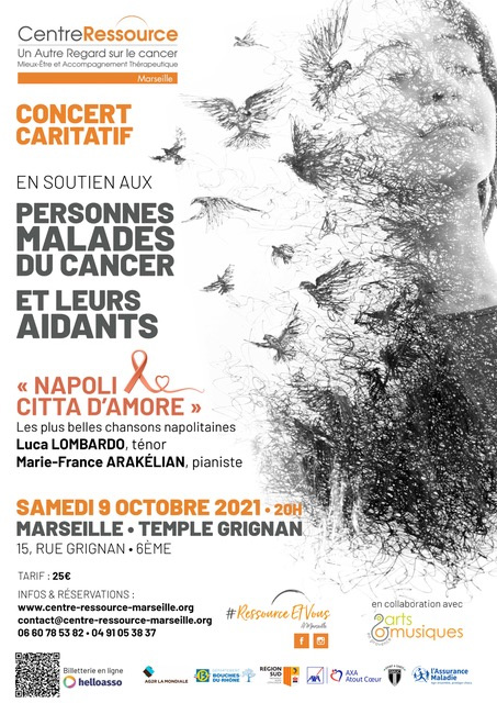 Concert caritatif en soutien aux maladesdu cancer à marseille le 9 octobre
